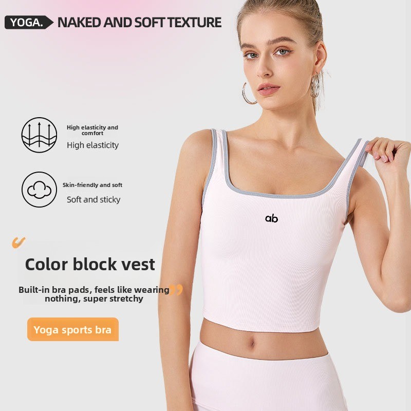Tank Top Ribbed - Tank Top Yoga Wanita Musim Panas
