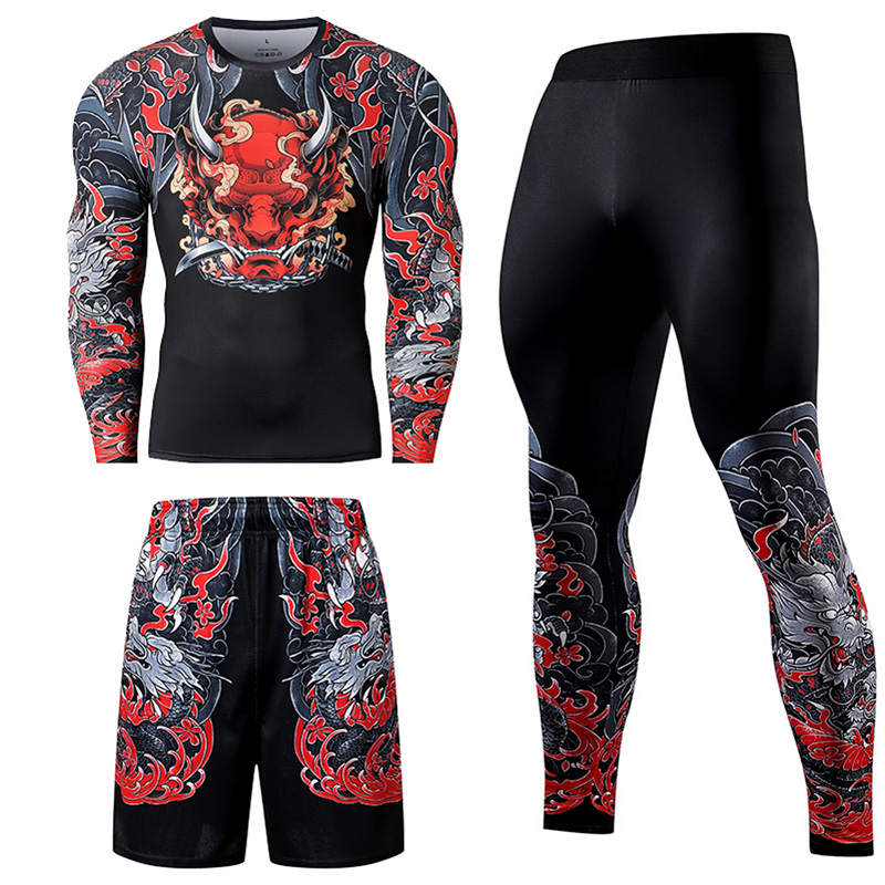 2/3 Buah Setelan Olahraga Jiu  - Compression Long Pant ulasan dan harga