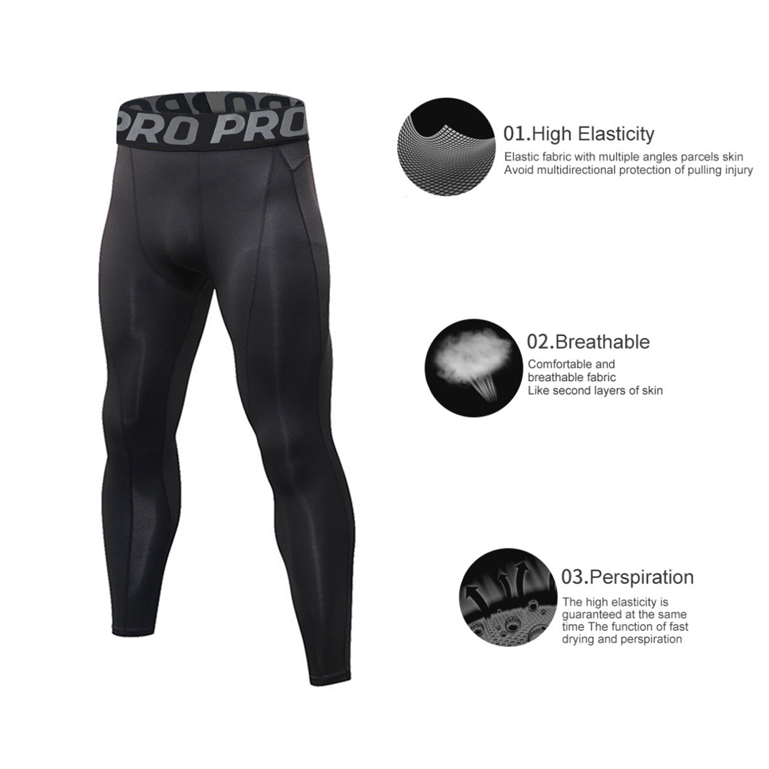 Baju olahraga pria, baju lenga - Compression Long Pant ulasan dan harga