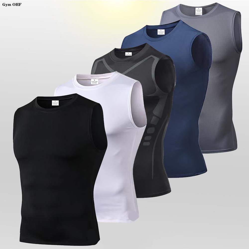 Tank Top Kompresi Pria Rompi O - Sleeveless Undershirt ulasan dan harga