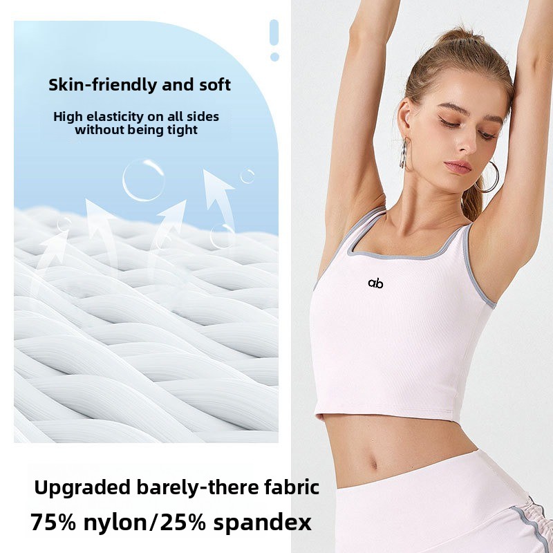 Tank Top Yoga Wanita Musim Pan - Tank Top Ribbed ulasan dan harga