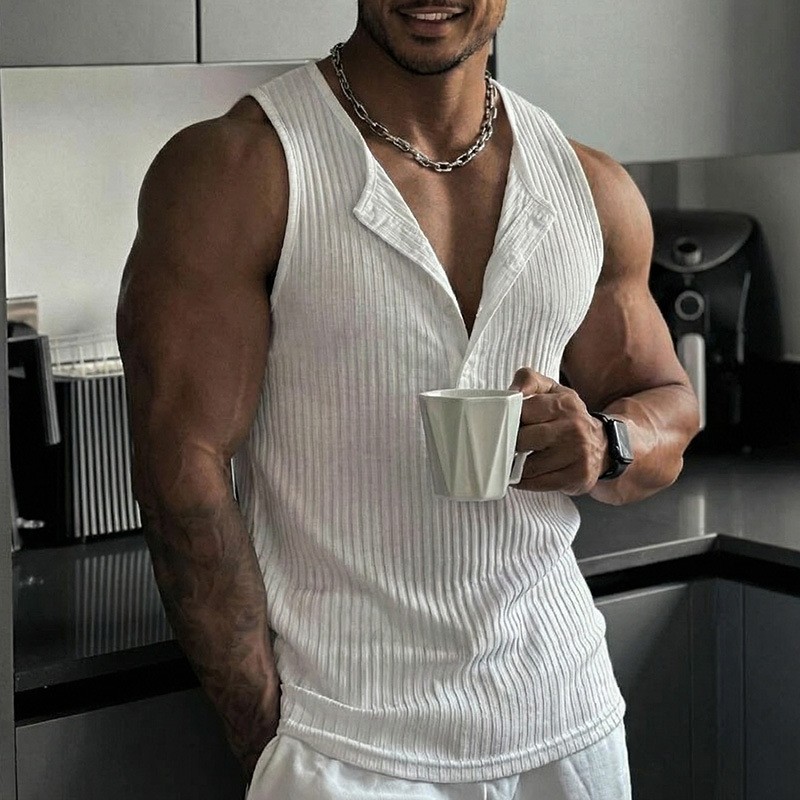 Tank Top Sporty Warna Solid Ke - Tank Top Ribbed ulasan dan harga